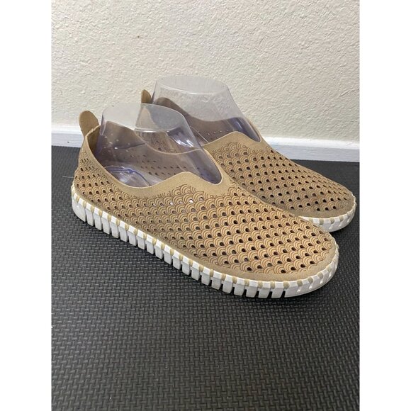 Ilsa Jacobsen Women Beige Tulip Shoes 39 Size 9 Laser Cut Slip-On Comfort Cream - Picture 15 of 15